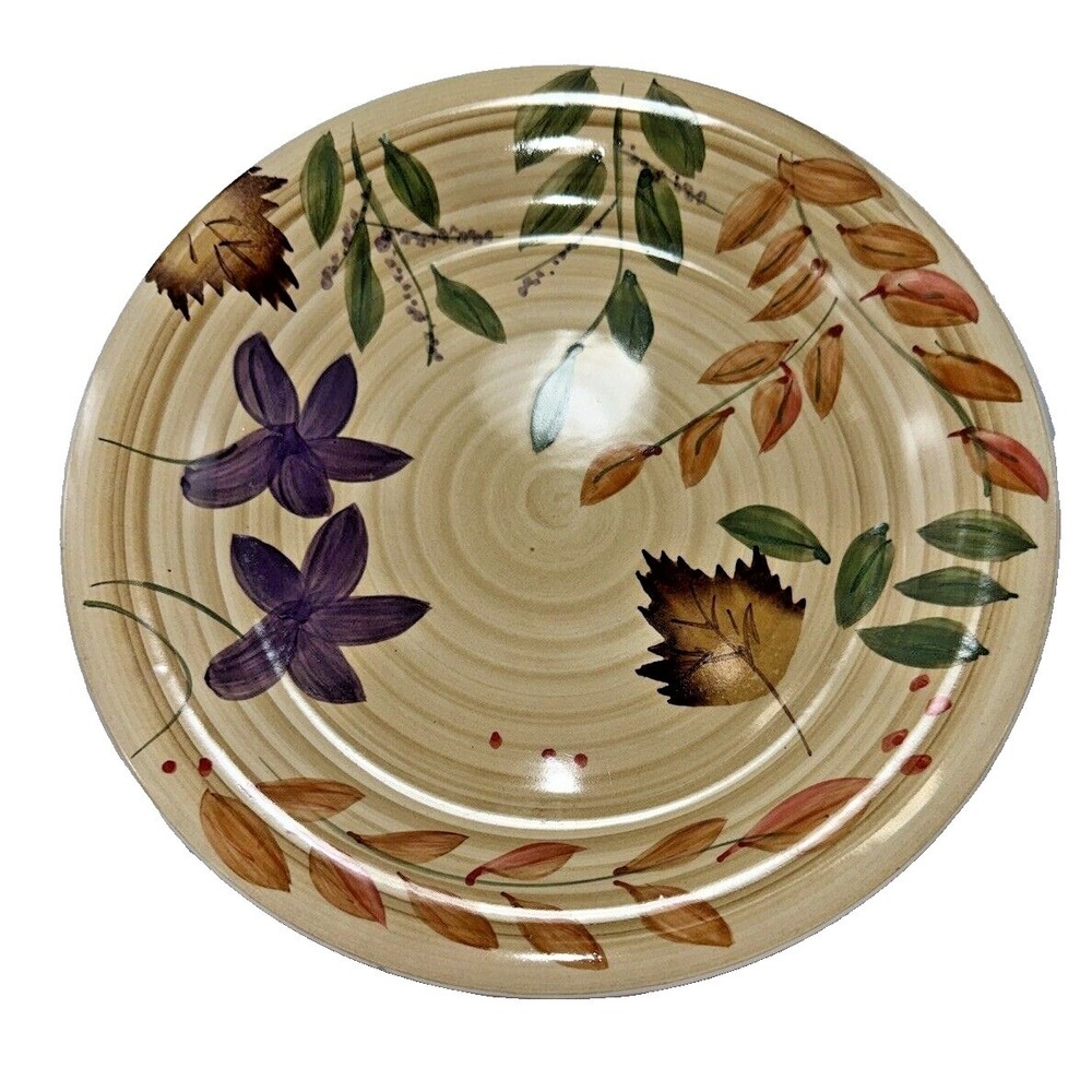 ALCO Fall‎ Harvest Floral Leaf Plate Decorative Serving Dish Autumn Decor